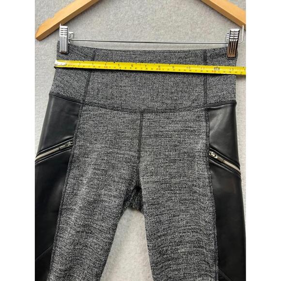 Athleta Herringbone Luxe Moto Drifter Leggings Womens XS Baddie Grunge - Picture 9 of 12